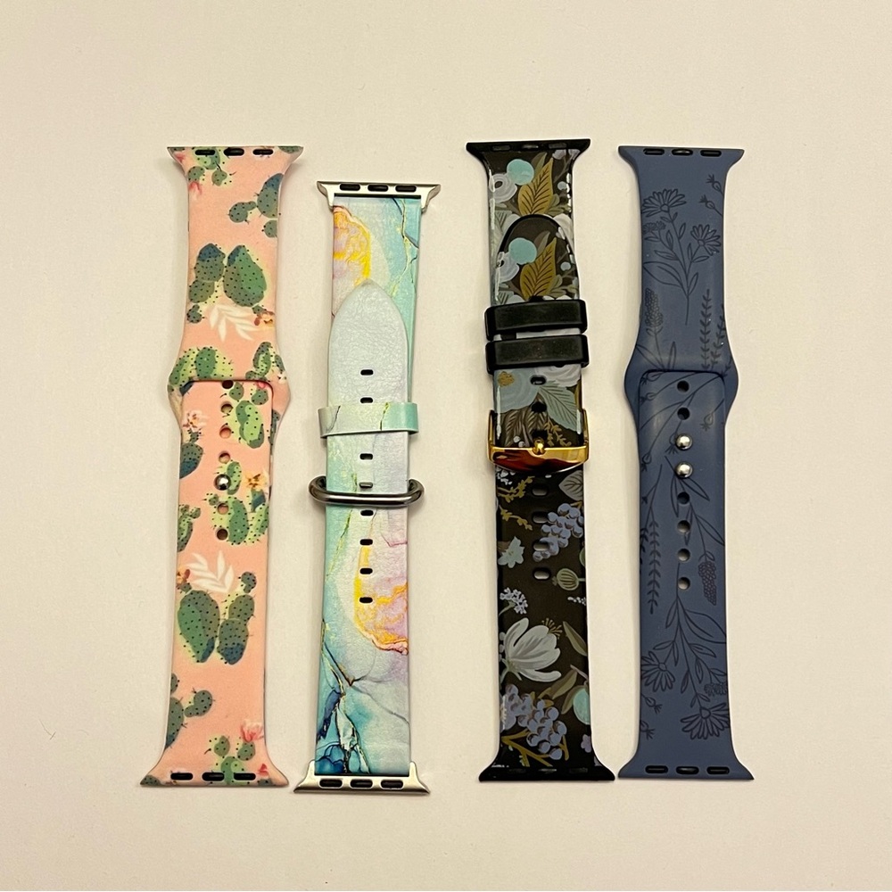 Apple Watch Bands (set of 4, like new, flower pattern